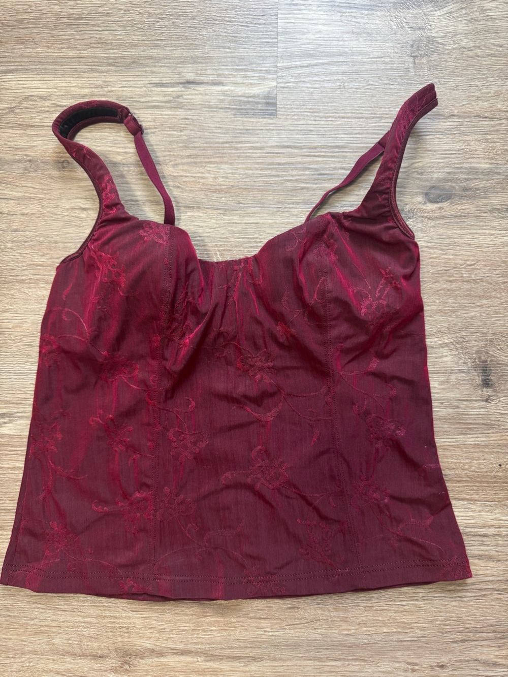 Vintage Arianne Sexy Fitted Stretch Top Built-In Bra Made in Canada